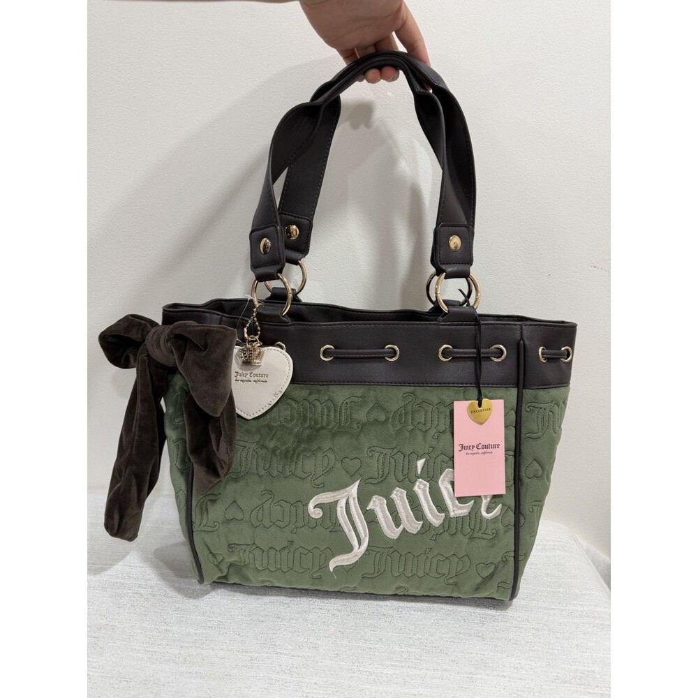 JUICY Couture Vintage Dream daydreamer Tote In Super Green NWT